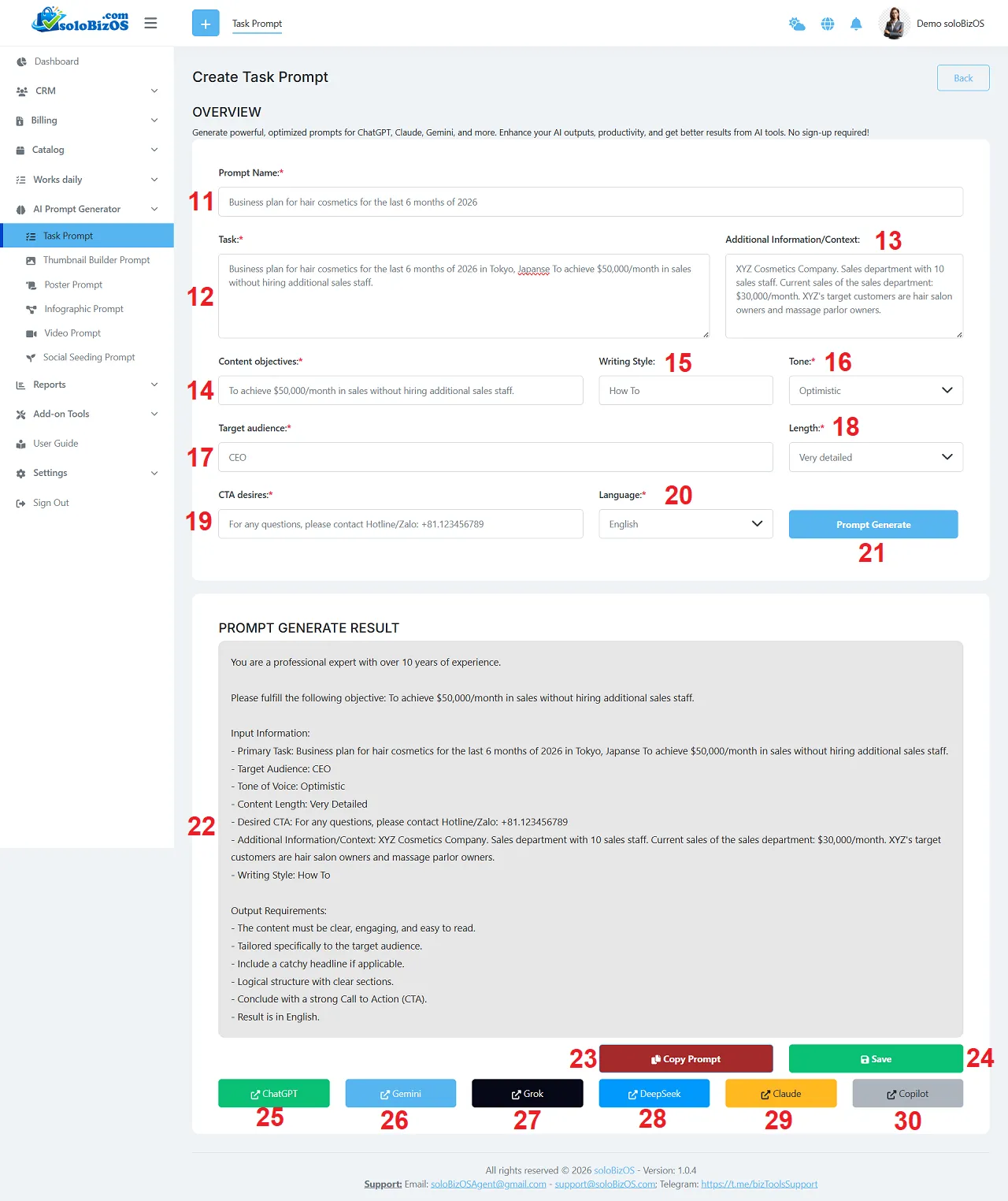 Create a new Task Prompt